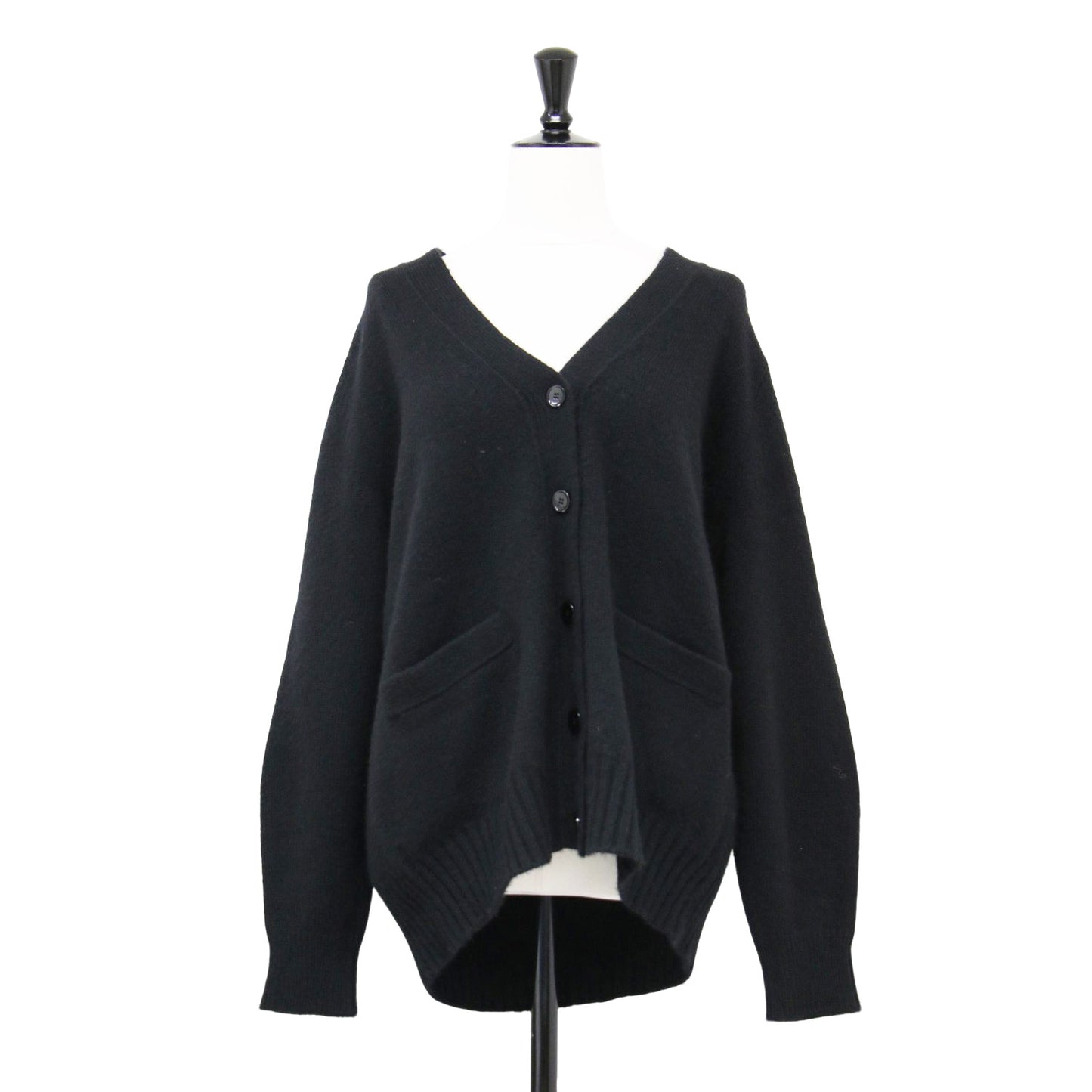 23秋冬 PRE2 5G 天竺編み カーディガン / ニット Vネック 長袖 ミドルゲージ ウール カシミヤ