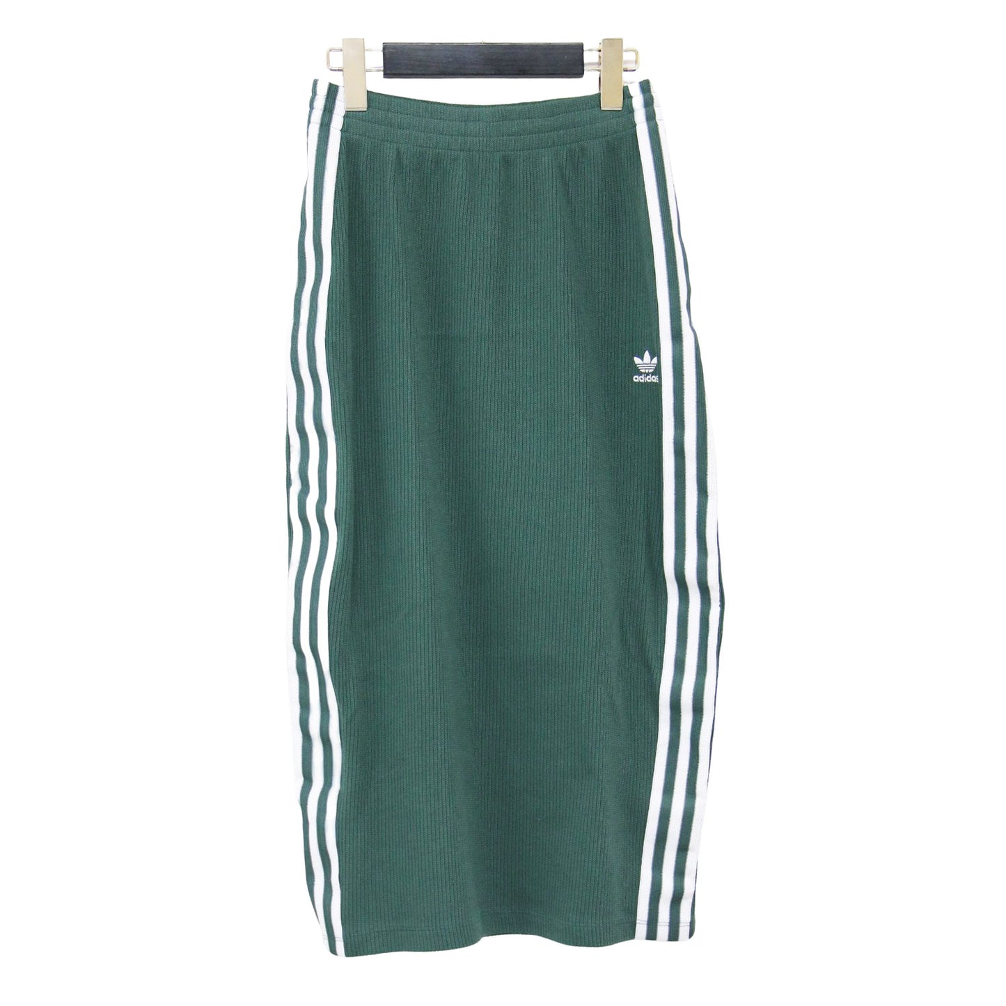 ニット タイト ロング スカート / コットン ポリエステル スリーストライプス