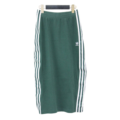 ニット タイト ロング スカート / コットン ポリエステル スリーストライプス