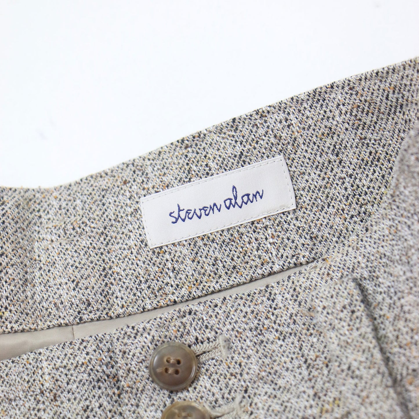 ネップ ツイード トラウザーズ / NEP TWEED TROUSERS パンツ テーパード ハイウエスト タック コットン ウール シルク