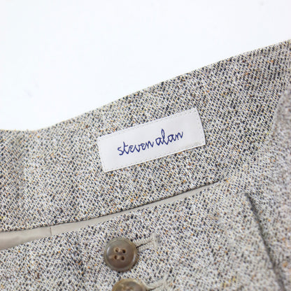 ネップ ツイード トラウザーズ / NEP TWEED TROUSERS パンツ テーパード ハイウエスト タック コットン ウール シルク