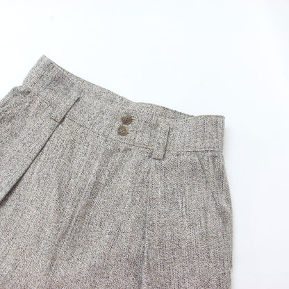 ネップ ツイード トラウザーズ / NEP TWEED TROUSERS パンツ テーパード ハイウエスト タック コットン ウール シルク