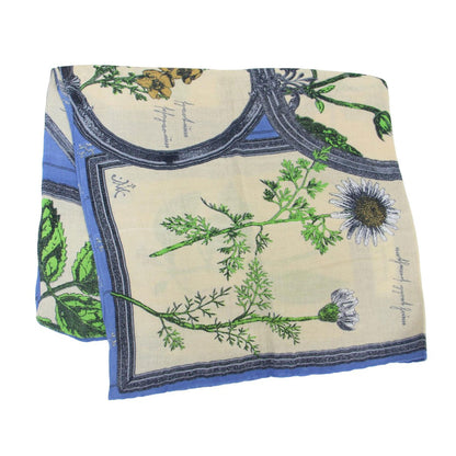 フラワープリント ストール / INDIA STOLE 花柄 大判 リネン コットン シルク