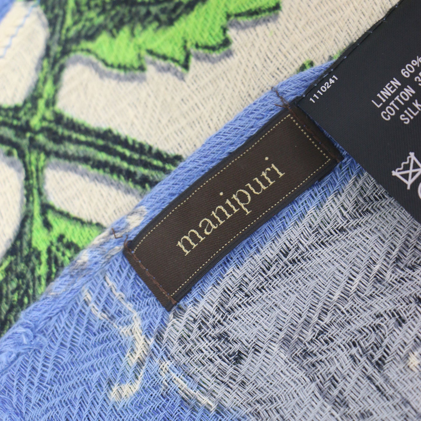 フラワープリント ストール / INDIA STOLE 花柄 大判 リネン コットン シルク