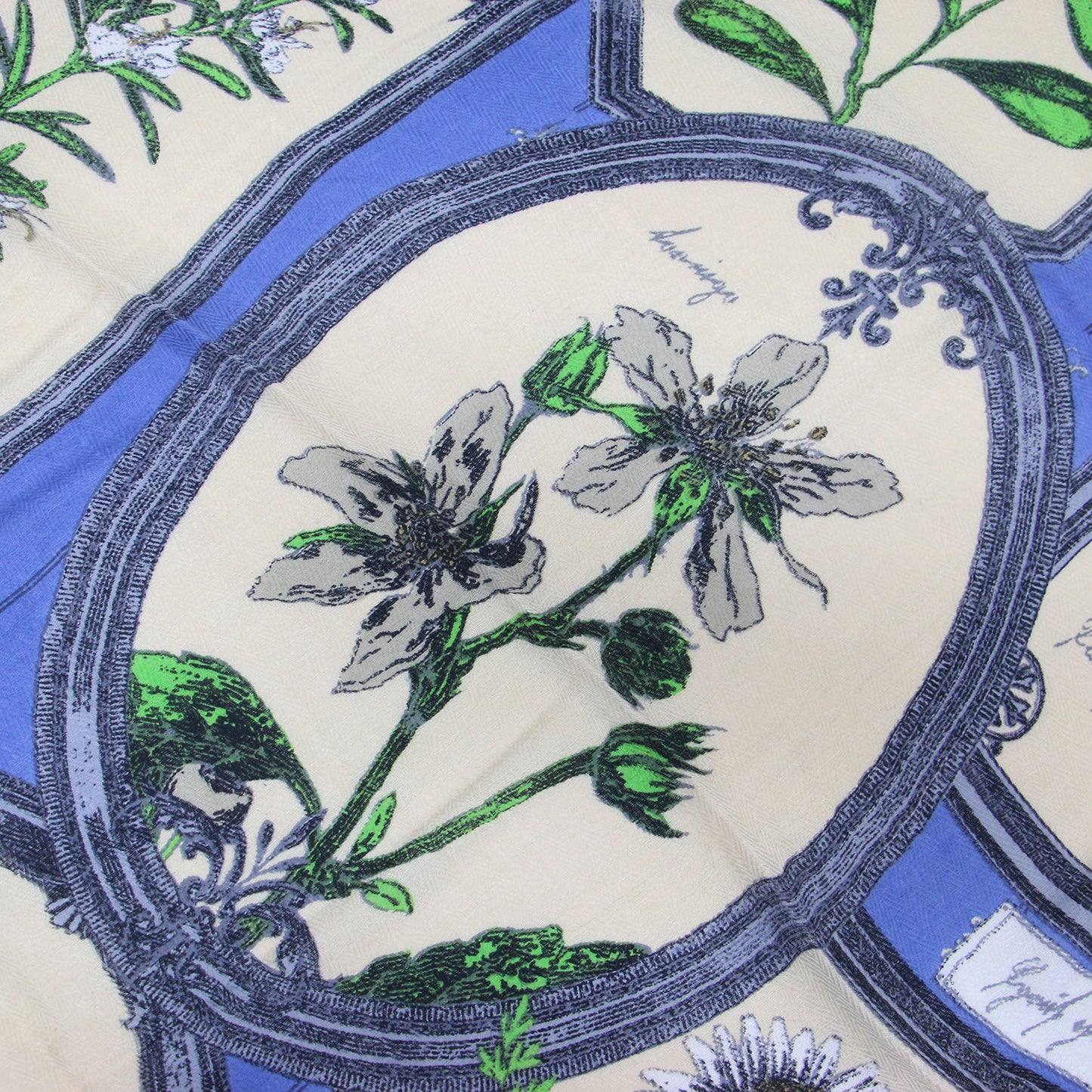 フラワープリント ストール / INDIA STOLE 花柄 大判 リネン コットン シルク