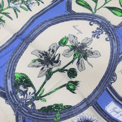 フラワープリント ストール / INDIA STOLE 花柄 大判 リネン コットン シルク