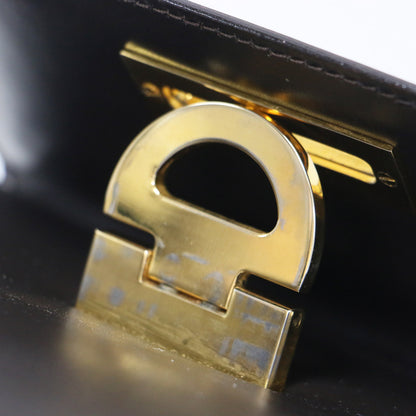 サークル ロゴ ハンドバッグ / トップハンドル フラップ レザー ゴールド金具 ヴィンテージ