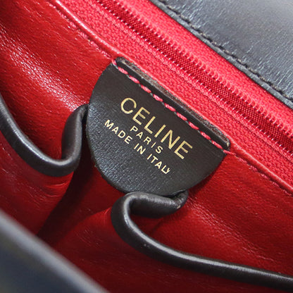 サークル ロゴ ハンドバッグ / トップハンドル フラップ レザー ゴールド金具 ヴィンテージ