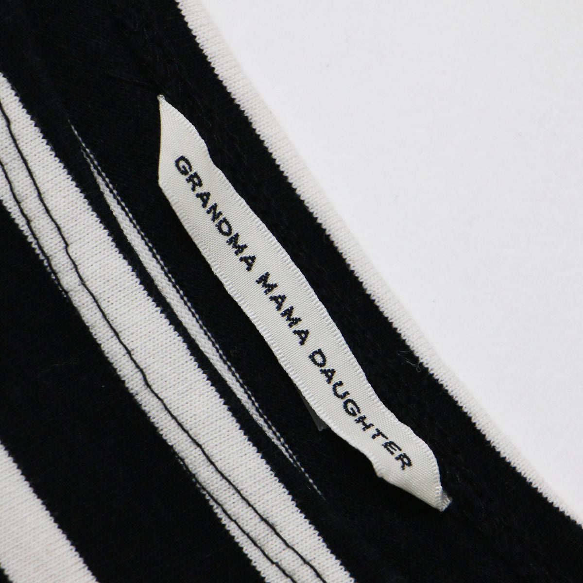 ボーダー クルーネック ロングスリーブ カットソー / Tシャツ 長袖 ワイド コットン