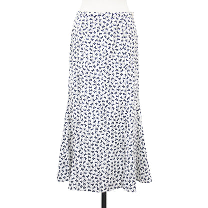 プリント マーメイド スカート / ロング丈 ピンストライプ リボン 総柄 フレア