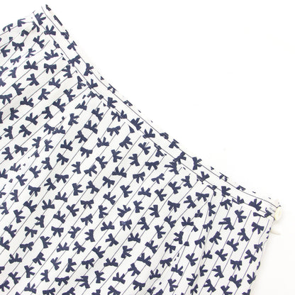 プリント マーメイド スカート / ロング丈 ピンストライプ リボン 総柄 フレア