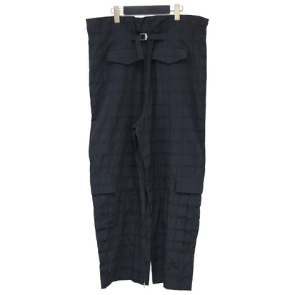 24春夏 プレイド カーゴ パンツ / Plaid Cargo Pants ミリタリーパンツ 格子柄 ドロスト スリット コットン