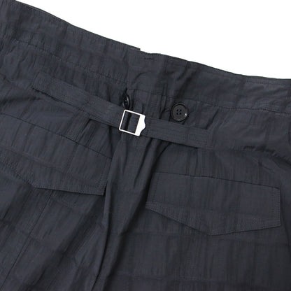 24春夏 プレイド カーゴ パンツ / Plaid Cargo Pants ミリタリーパンツ 格子柄 ドロスト スリット コットン