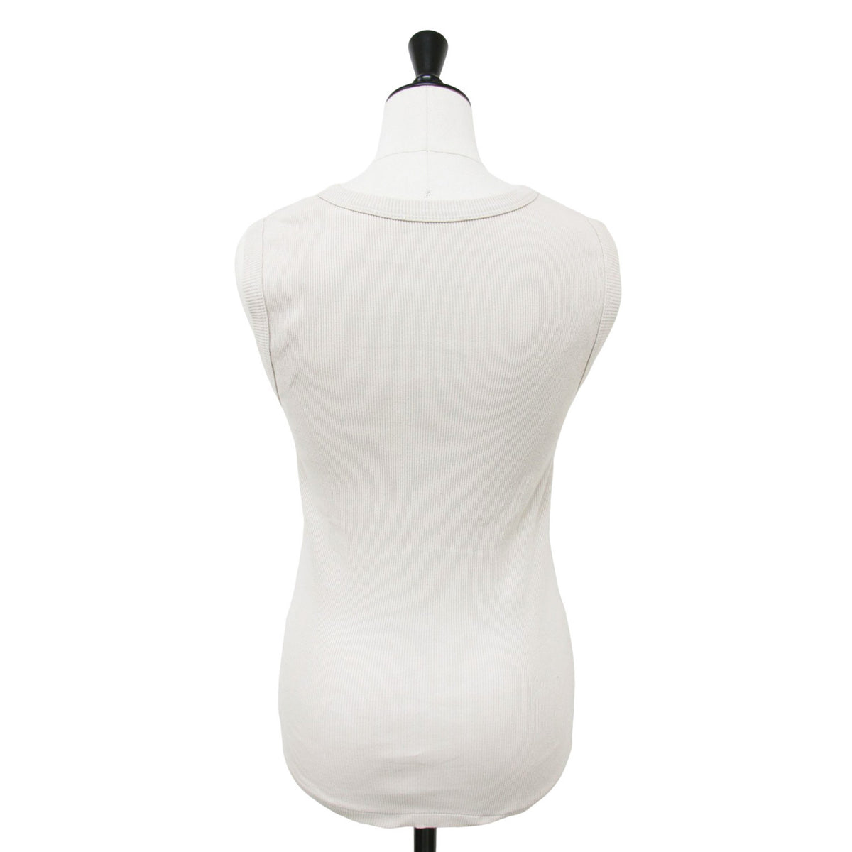 sleeveless プルオーバー / タンクトップ ノースリーブ クルーネック リブ コットン