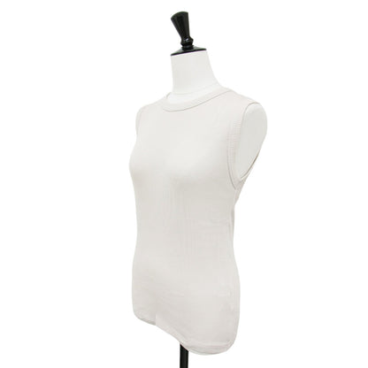 sleeveless プルオーバー / タンクトップ ノースリーブ クルーネック リブ コットン