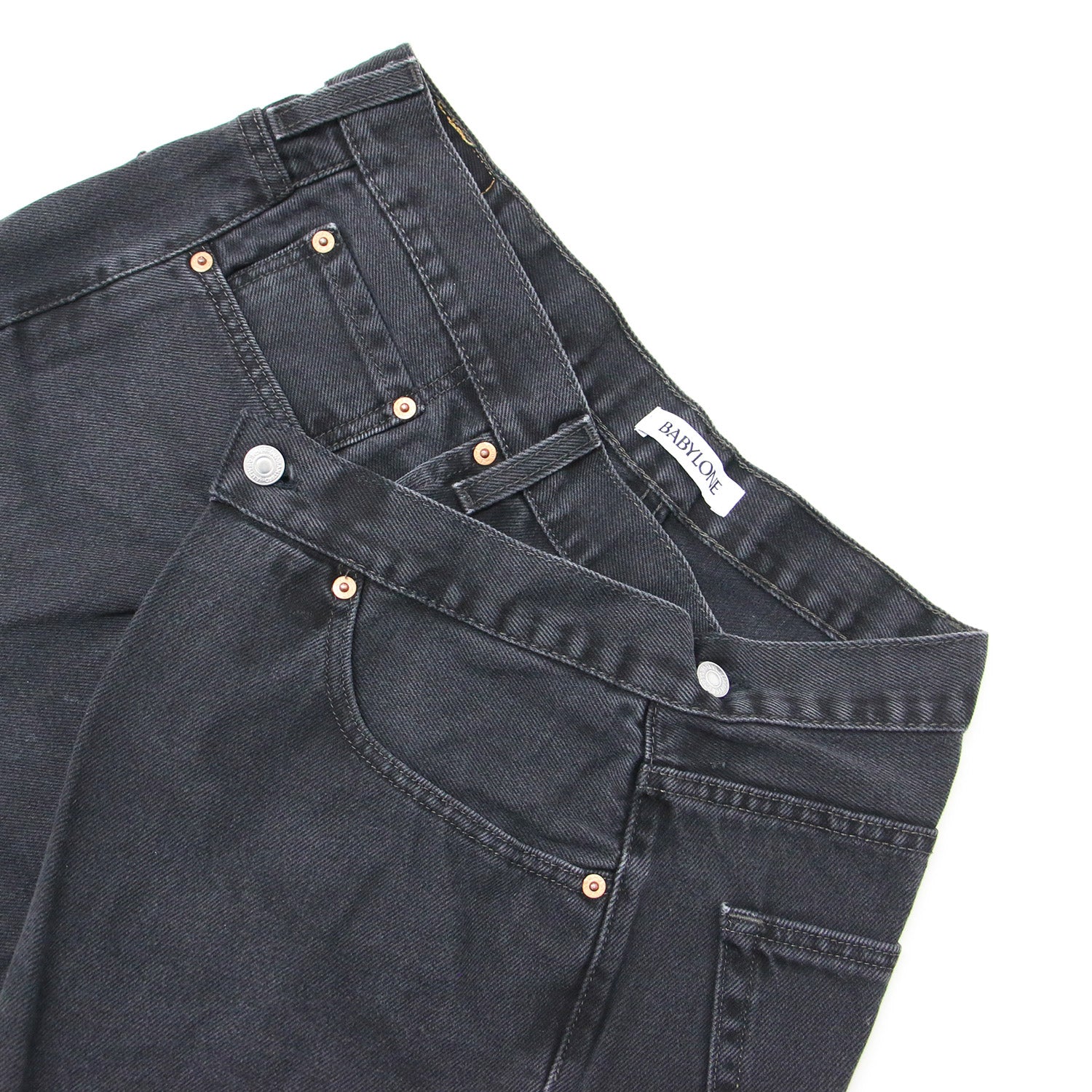 BABYLONE リメイクデニムパンツ　裾フリンジ BABYLONE リメイクデニムパンツ 裾フリンジ - メルカリ