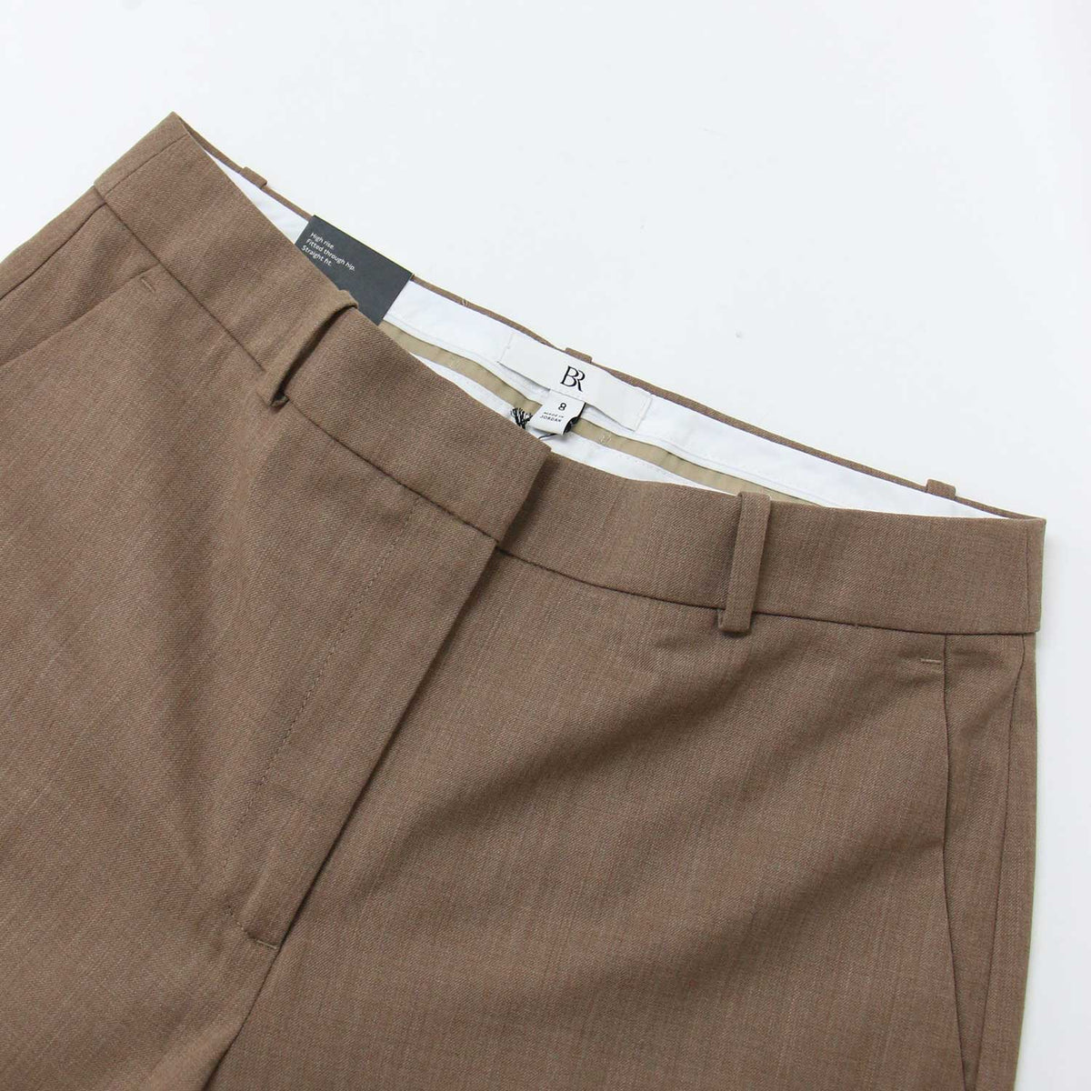 24秋冬 ハイライズ ストレート パンツ / スラックス トラウザーズ ストレッチ センタープレス ウール