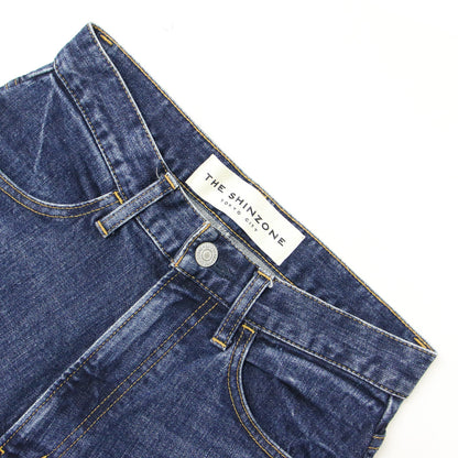 ピンタック フレア デニム パンツ / ブーツカット センターライン ストレッチ コットン