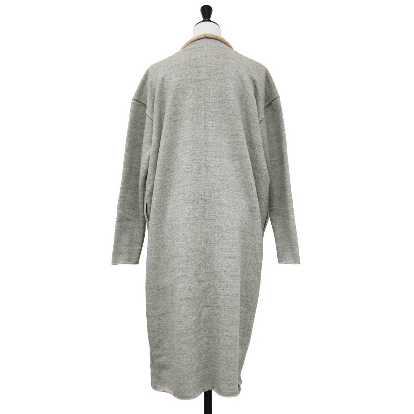 × yohaku 25春夏 吊り編み 茶綿 スウェット ロング カーディガン / 長袖 裏毛 パイル コットン ユニセックス