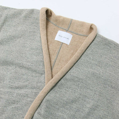 × yohaku 25春夏 吊り編み 茶綿 スウェット ロング カーディガン / 長袖 裏毛 パイル コットン ユニセックス