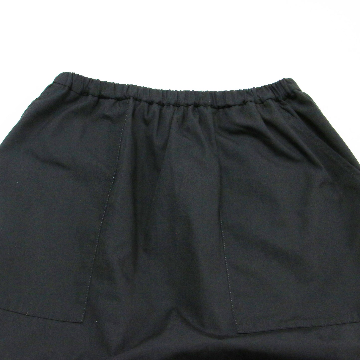 ペタル フリル スカート / ミディ丈 ウエストゴム スリット コットン