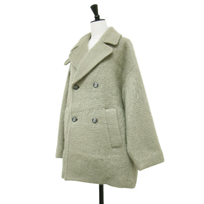 × HAPPY PLUS STORE 別注 24秋冬 モヘア ピーコート / Pコート ミディ丈 シャギー コクーンシルエット ウール