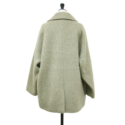 × HAPPY PLUS STORE 別注 24秋冬 モヘア ピーコート / Pコート ミディ丈 シャギー コクーンシルエット ウール