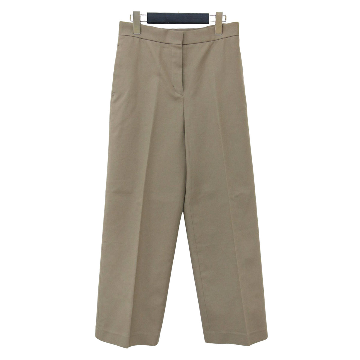 センタープレス ストレート パンツ / スラックス ストレッチ コットン