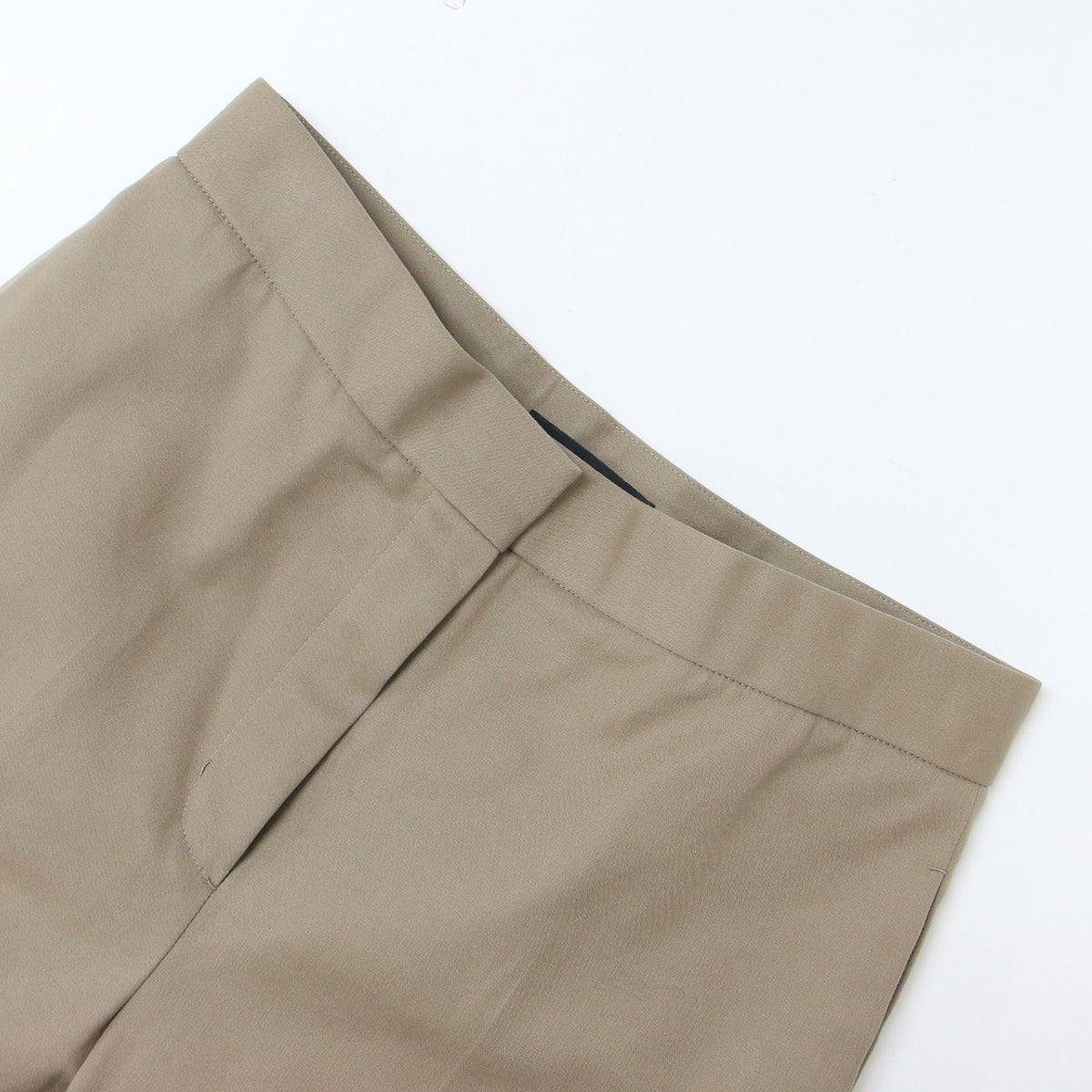 センタープレス ストレート パンツ / スラックス ストレッチ コットン