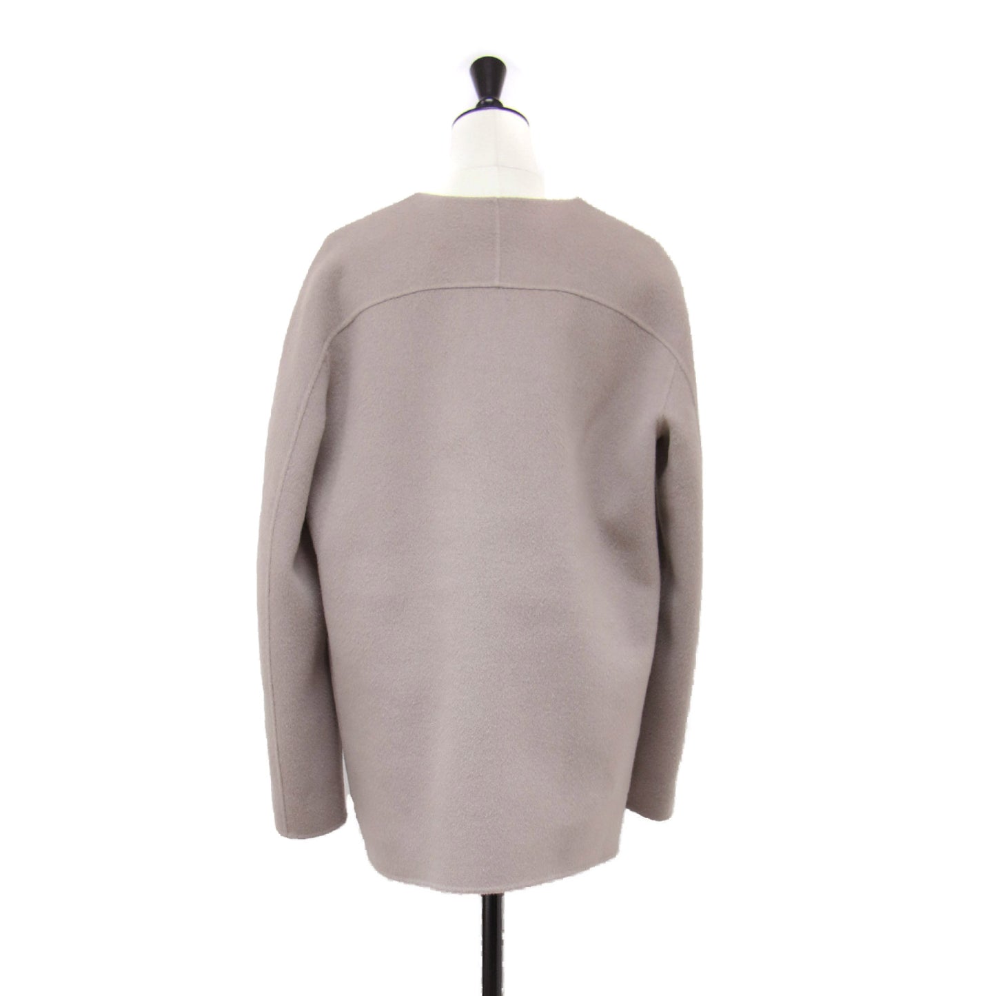 ダブルフェイス ノーカラー ピーコート / NEW MOTION CASPIA ショート丈 リバー ウール カシミヤ