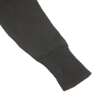 WIDE TRIM POニット / 長袖 チュニック丈 ハイネック スリット リブ