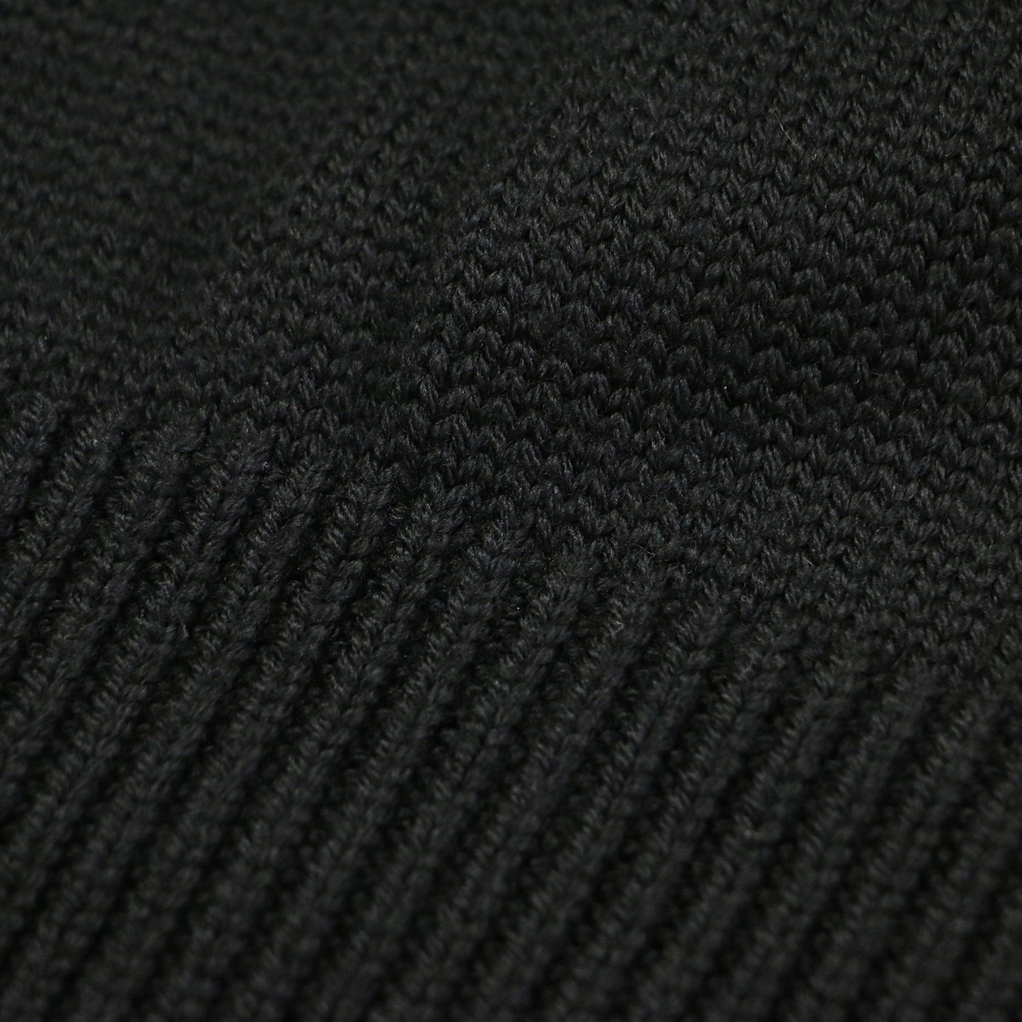 WIDE TRIM POニット / 長袖 チュニック丈 ハイネック スリット リブ