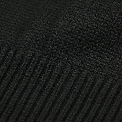 WIDE TRIM POニット / 長袖 チュニック丈 ハイネック スリット リブ
