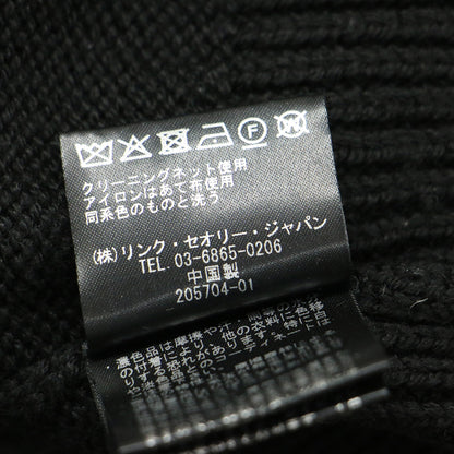 WIDE TRIM POニット / 長袖 チュニック丈 ハイネック スリット リブ