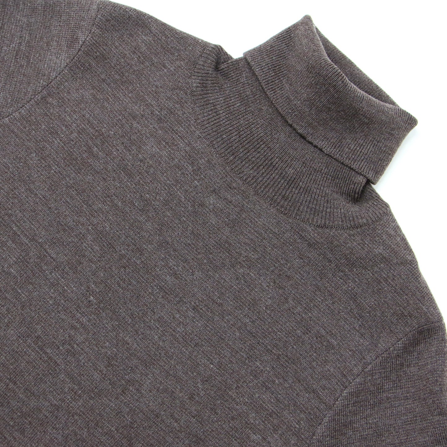24秋冬 × Demi-Luxe BEAMS ミラノリブ タートル ワンピース / ニットワンピース ロング丈 長袖 フレア ウール
