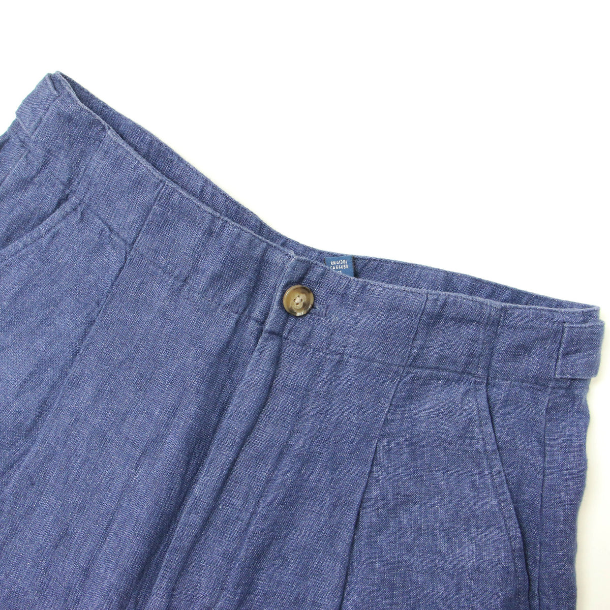 リネン テーパード クロップド パンツ / カーブドレッグ ハイライズ