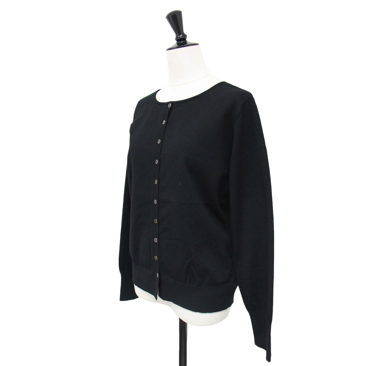 ヴィスコース ストレッチ カーディガン / ニット 長袖 クルーネック 2WAY ストレッチ