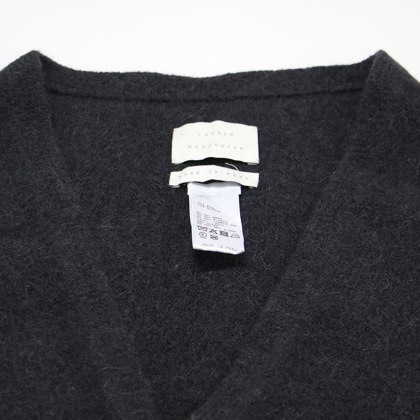 25春夏 ウール アルパカ ニット ケープ / U CAPE ショール ストール 大判