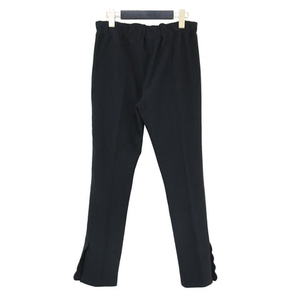 スカラップレギンス パンツ / スリット ストレッチ スリム ウエストゴム