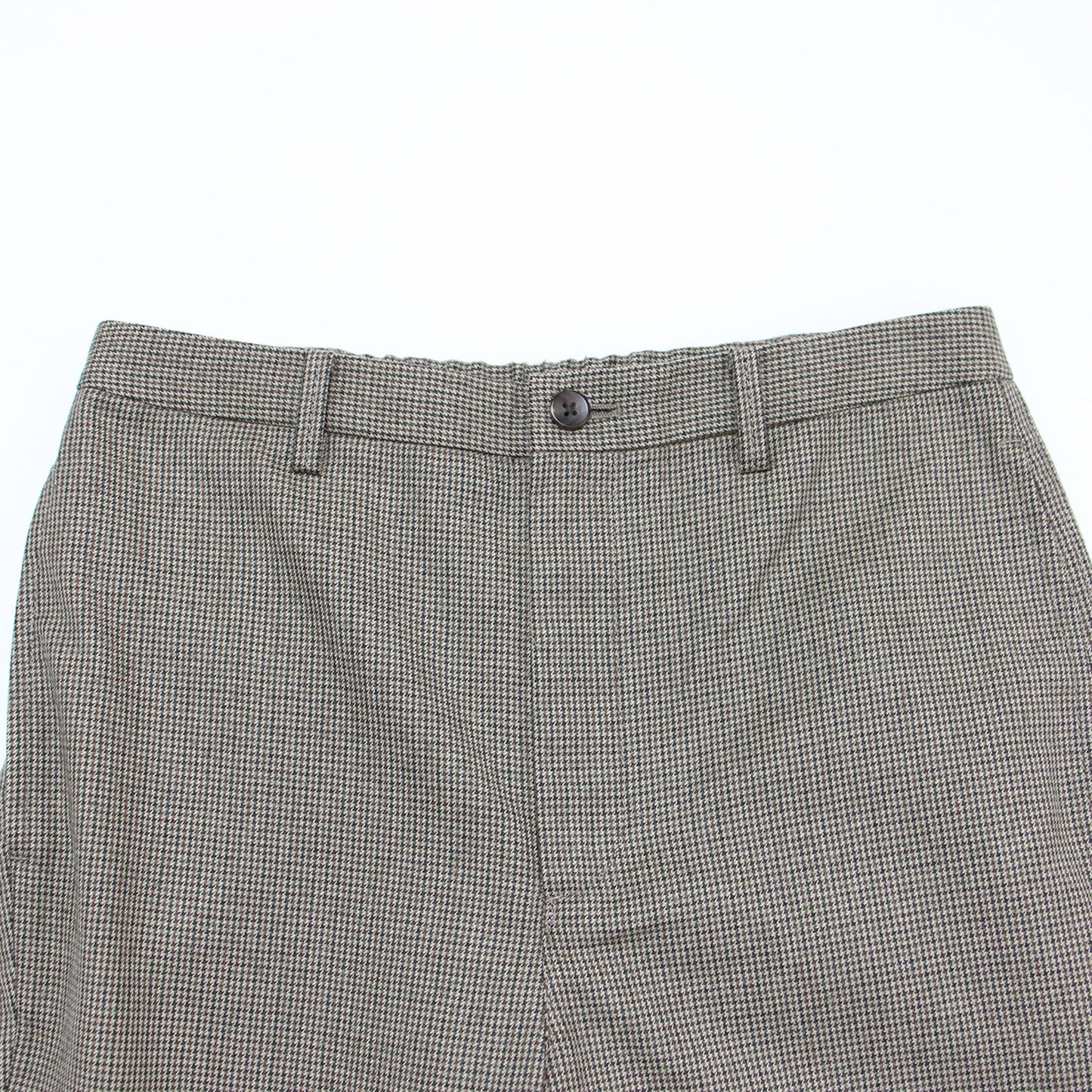 22秋冬 ウール カルゼ イージーパンツ / スラックス テーパード 千鳥柄