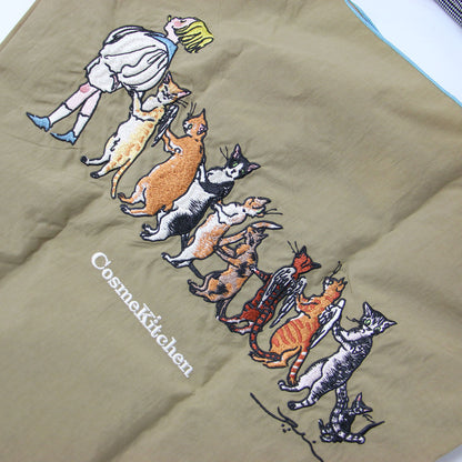 × CosmeKitchen くらはしれい コラボ トート バッグ / 刺繍 ショッピングバッグ ナイロン