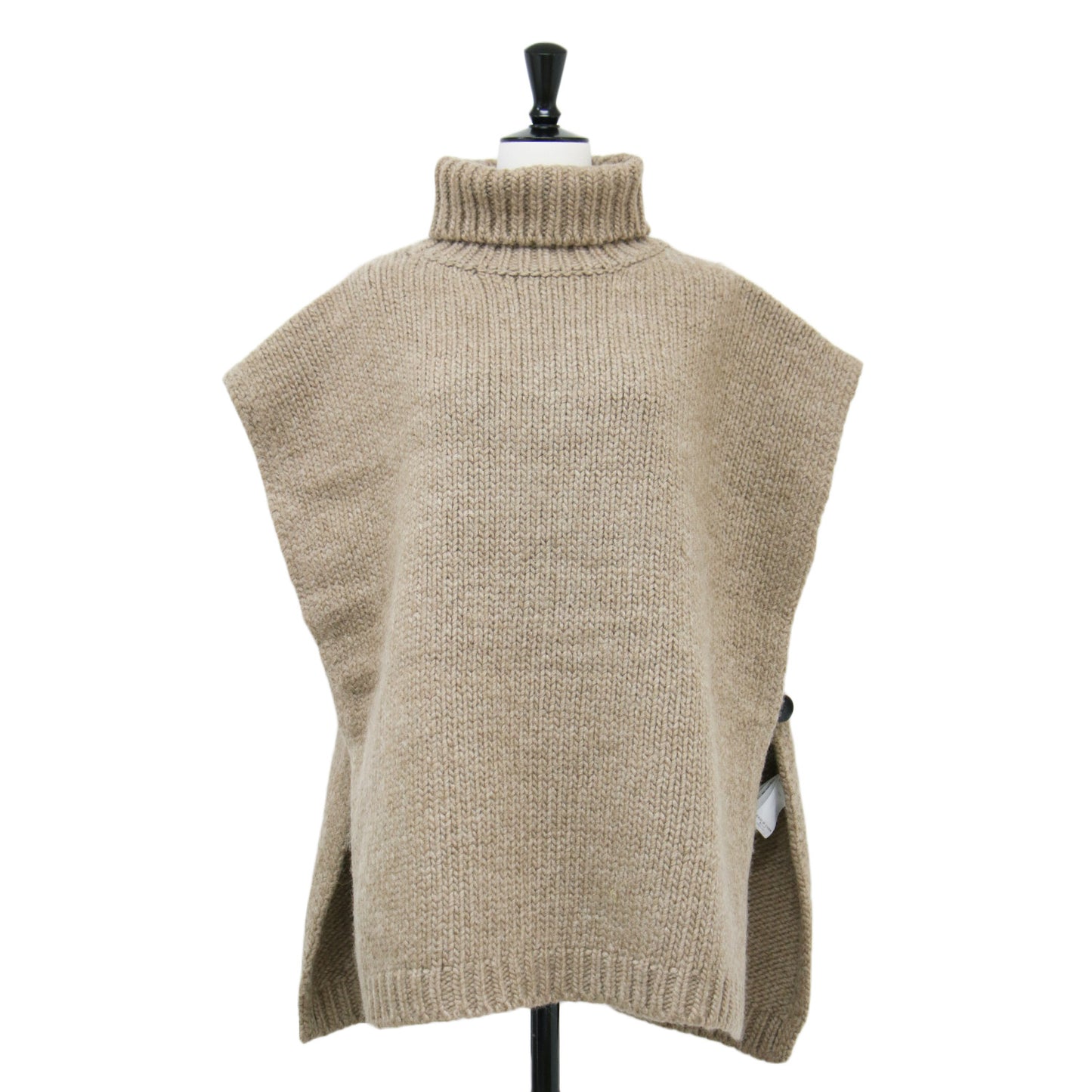 22秋冬 タートルネック ベスト / ニット プルオーバー オーバーサイズ ローゲージ ウール