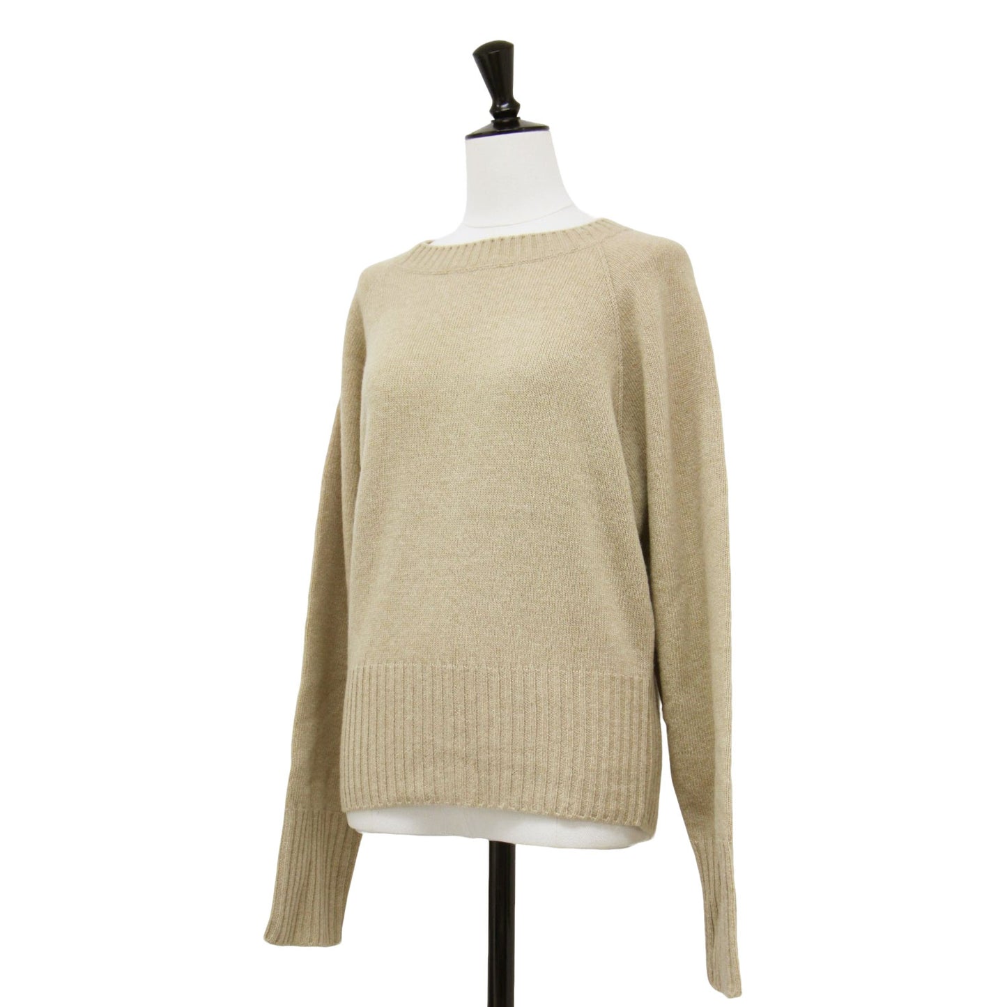 ウール クルーネック プルオーバー ニット / セーター 長袖 ラグランスリーブ