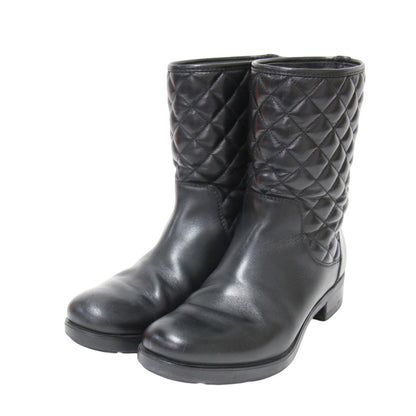 ニュー ピカデリー キルティング レザー ブーツ / NEW PICCADILLY ショートブーツ ミドル丈 ラウンドトゥ