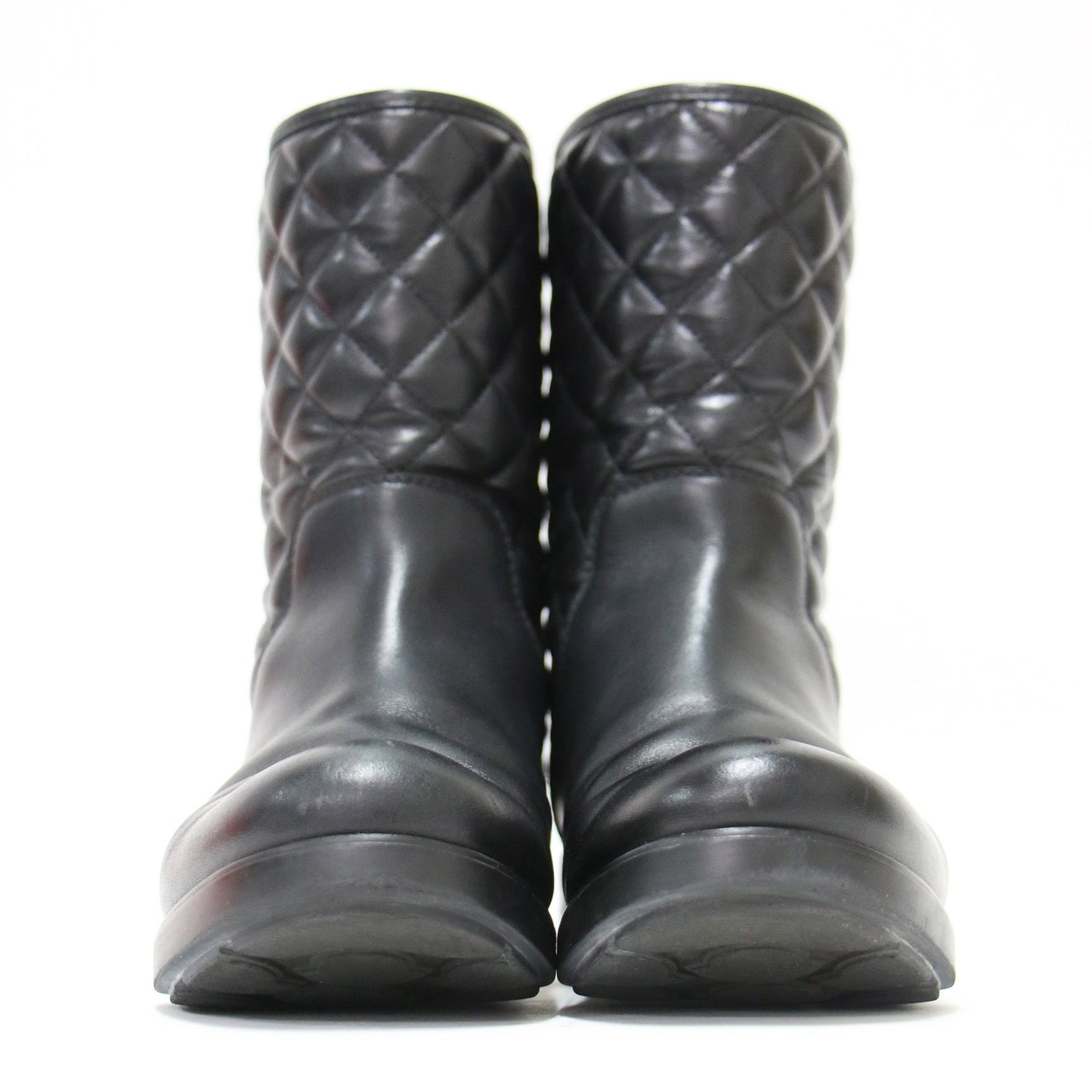 ニュー ピカデリー キルティング レザー ブーツ / NEW PICCADILLY ショートブーツ ミドル丈 ラウンドトゥ