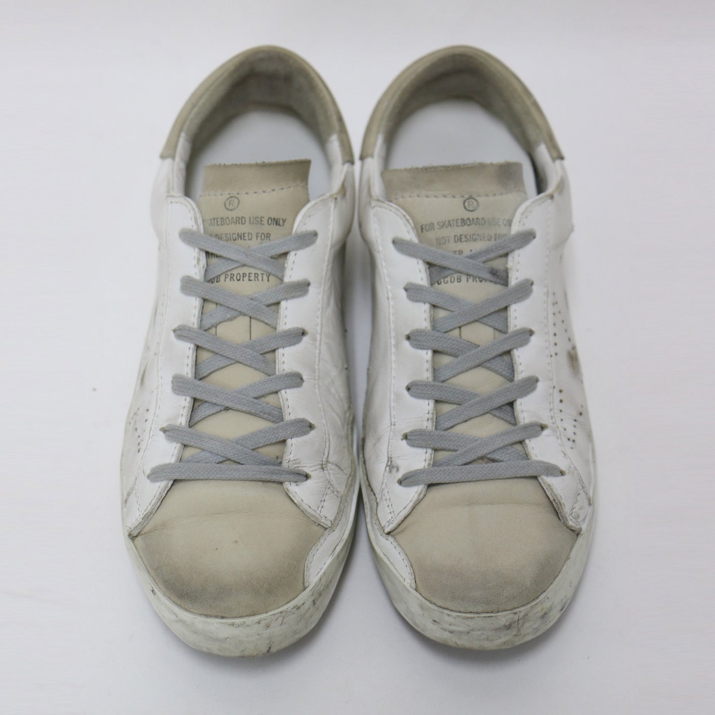 スーパースター レザー スニーカー / SUPERSTAR ローカット レースアップ ヴィンテージ加工
