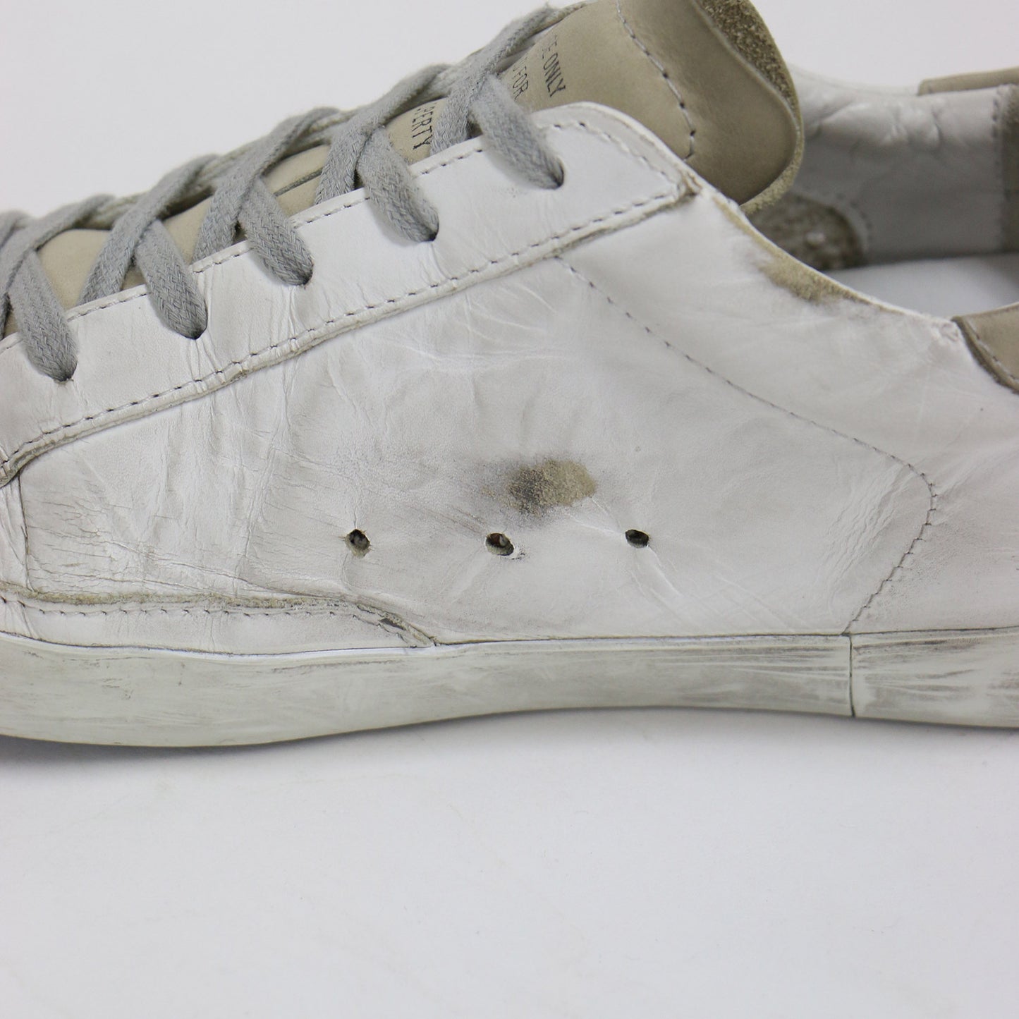 スーパースター レザー スニーカー / SUPERSTAR ローカット レースアップ ヴィンテージ加工