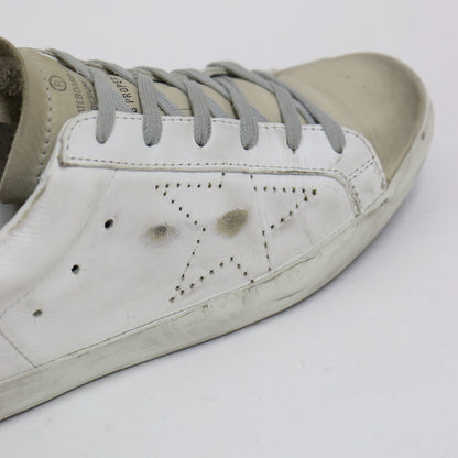 スーパースター レザー スニーカー / SUPERSTAR ローカット レースアップ ヴィンテージ加工