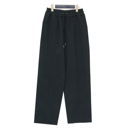 TRACK BOY PANTS / センターピンタック ストレート イージーパンツ ストレッチ素材 ハイウエスト