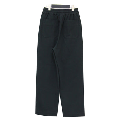 TRACK BOY PANTS / センターピンタック ストレート イージーパンツ ストレッチ素材 ハイウエスト